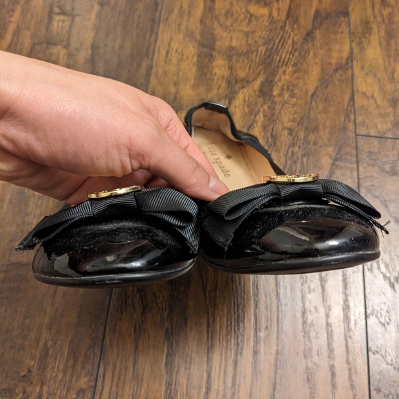 Kate Spade Patent Leather Bow Ballet Flats - Picture 2 of 9